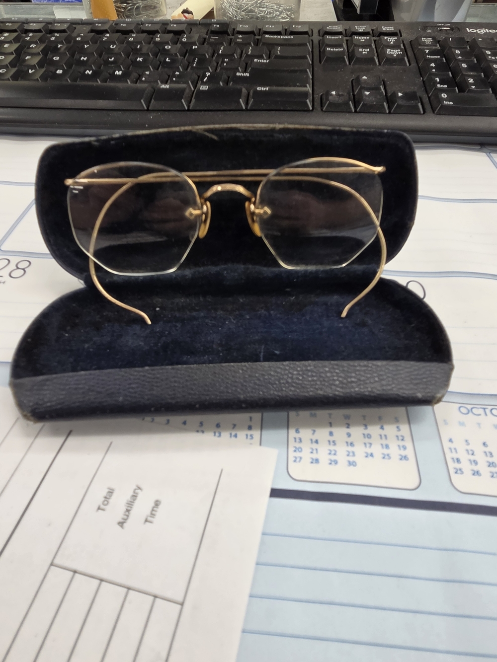 12kgf 1930s Vinage Eyeglasses - Classic Hexagonal Frame